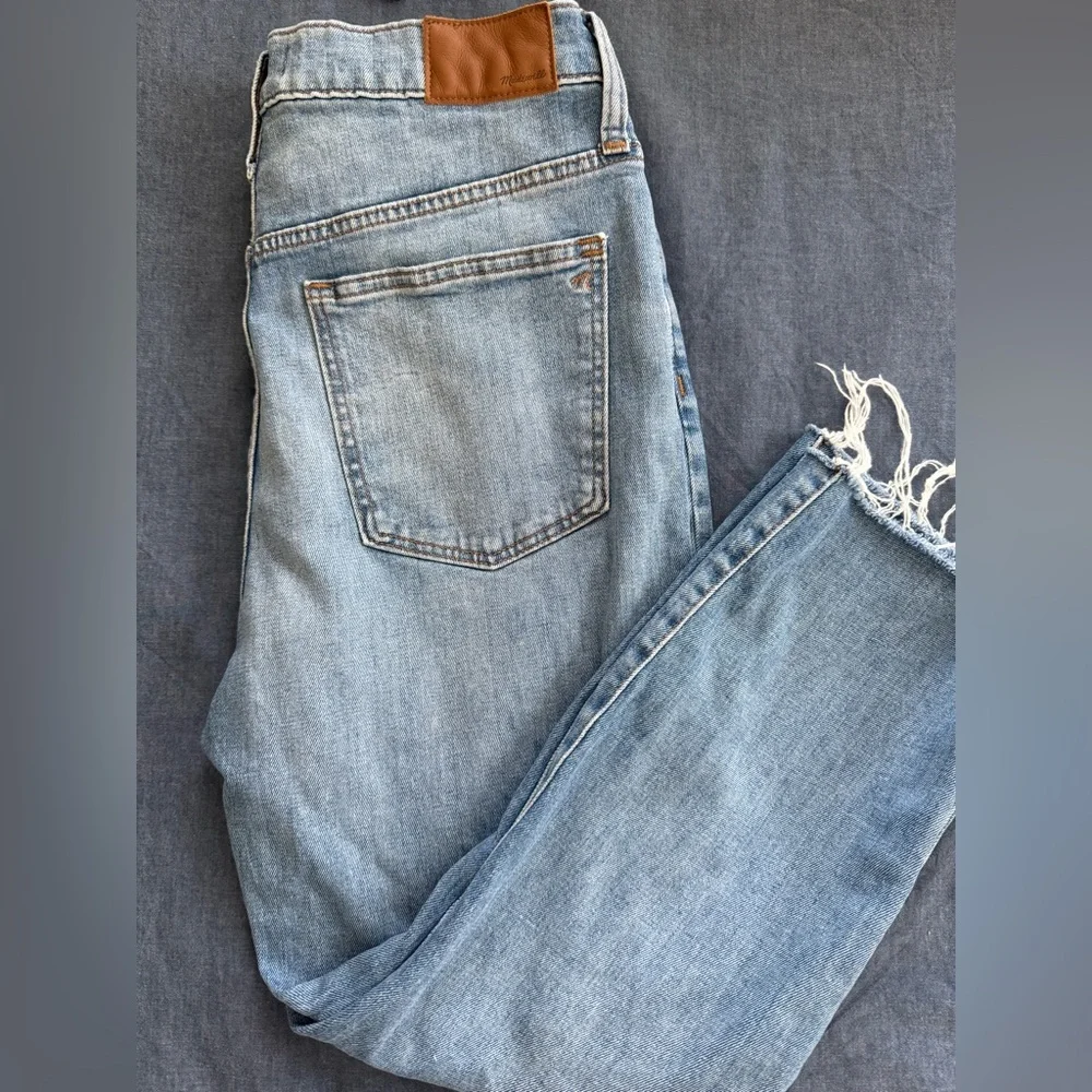 Madewell High-Rise Slim Crop Boyjean 28P Petite Medium Wash - Picture 5 of 7